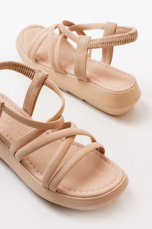 Ayakkabı Aşkı Nut Lastikli Günlük Kadın Sandalet