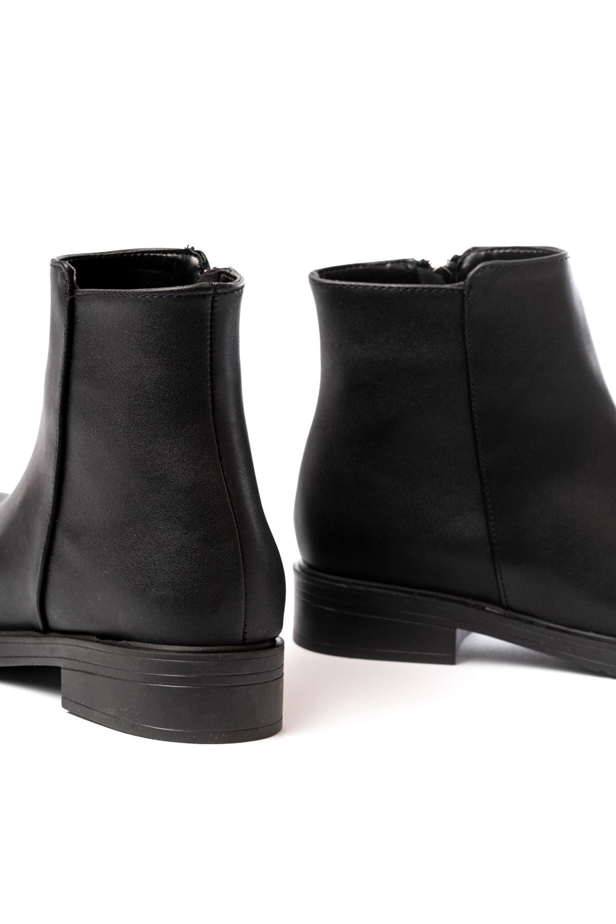 Ayakkabı Aşkı Siyah Fermuarlı Günlük Kadın Bot