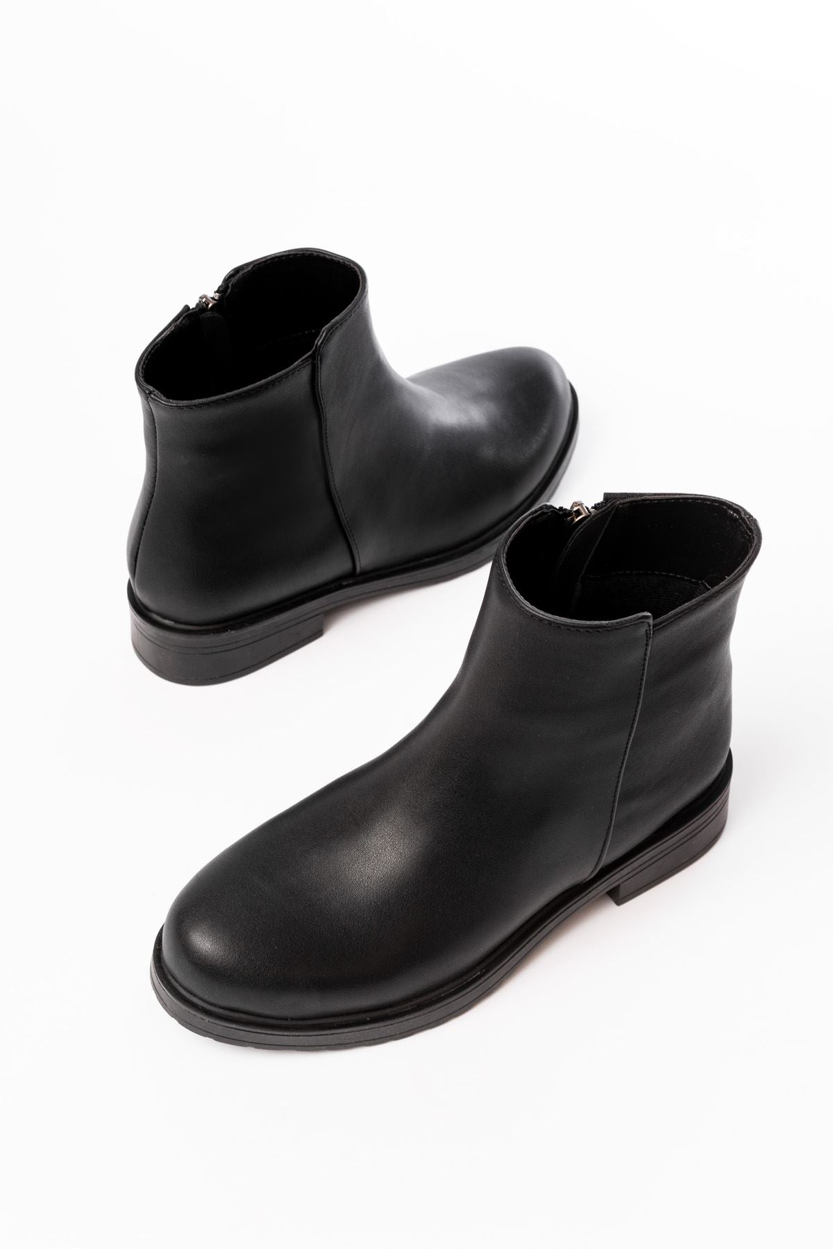 Ayakkabı Aşkı Siyah Fermuarlı Günlük Kadın Bot
