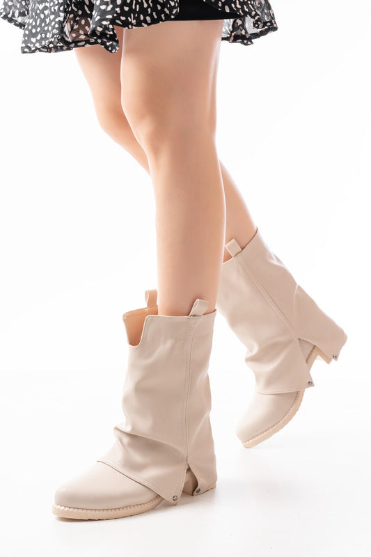 Ayakkabı Aşkı Bej Günlük Kadın Bot