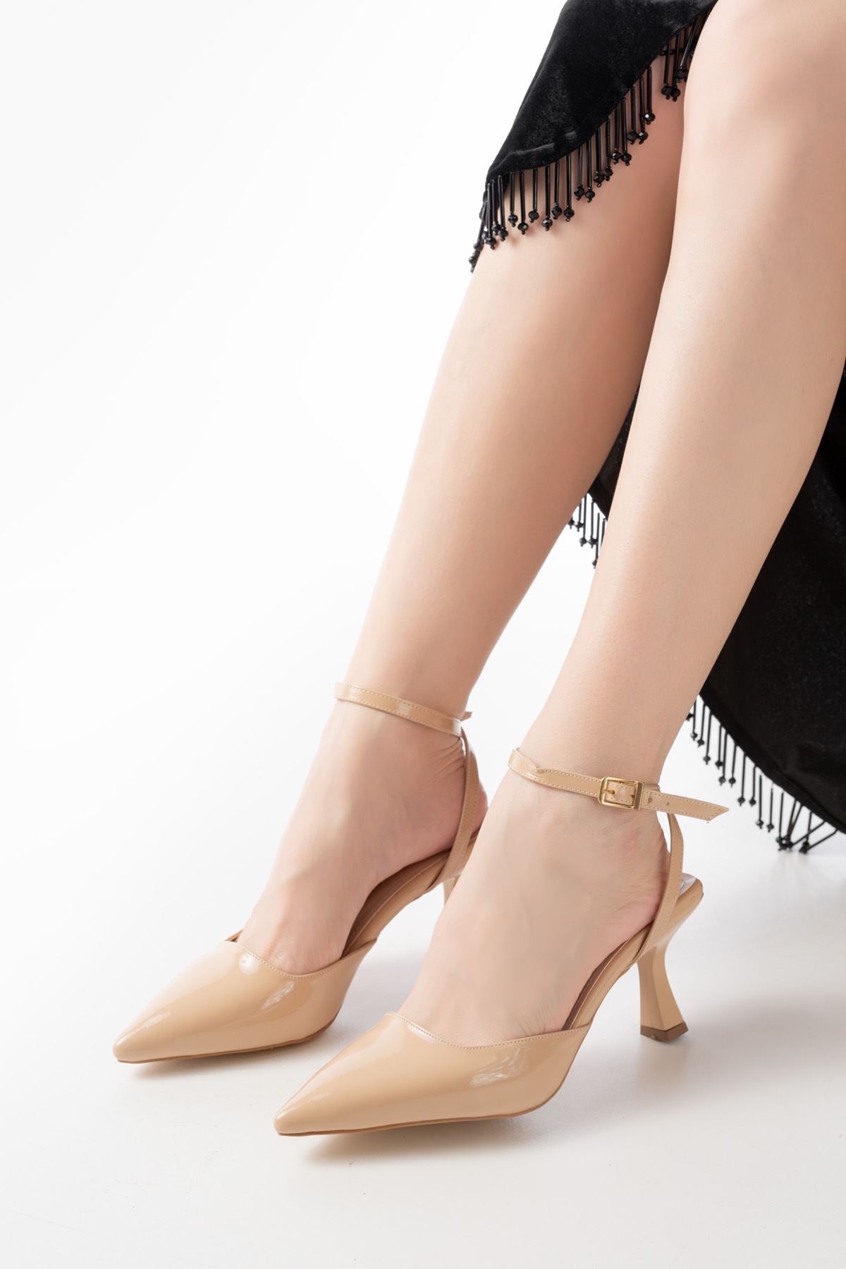 Ayakkabı Aşkı Nut Rugan Günlük 7 cm Topuklu Bayan Ayakkabı