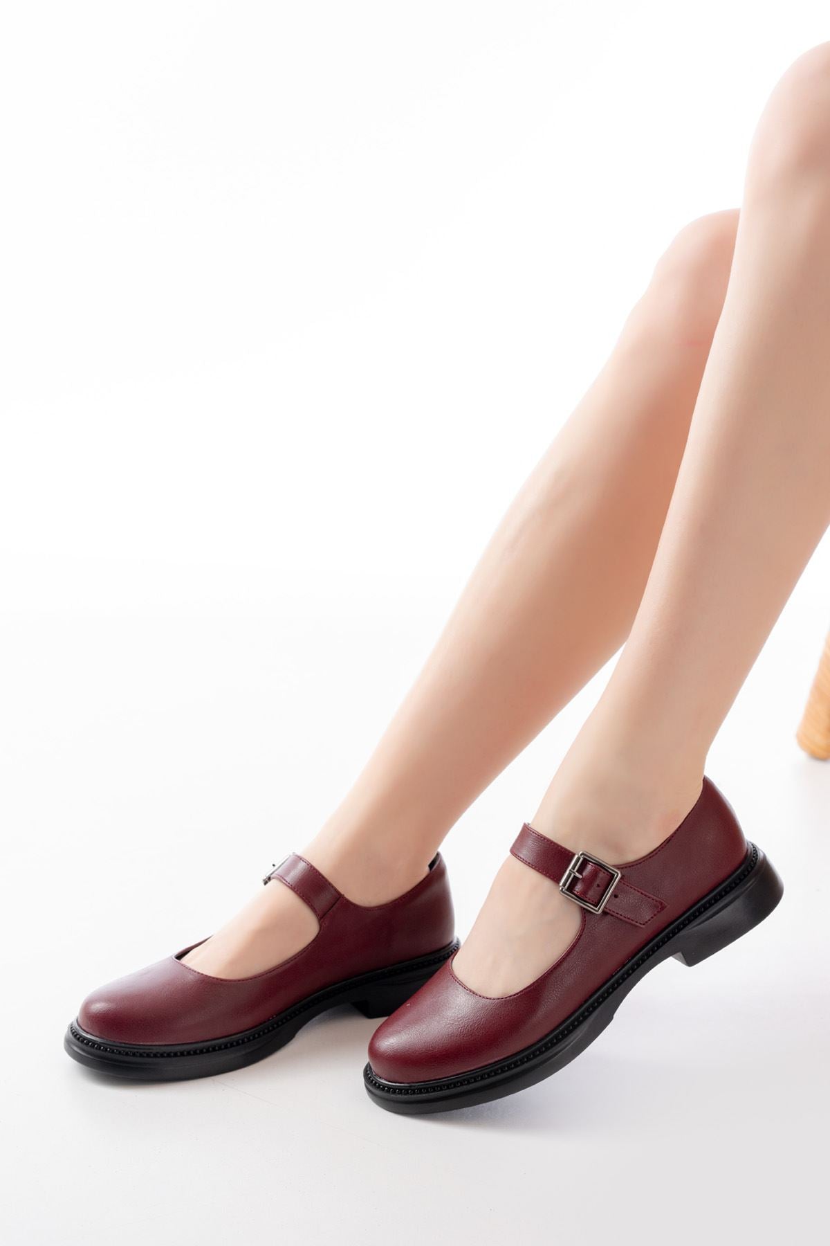 YSN-4444 Bordo Günlük Bayan Ayakkabı - Bordo