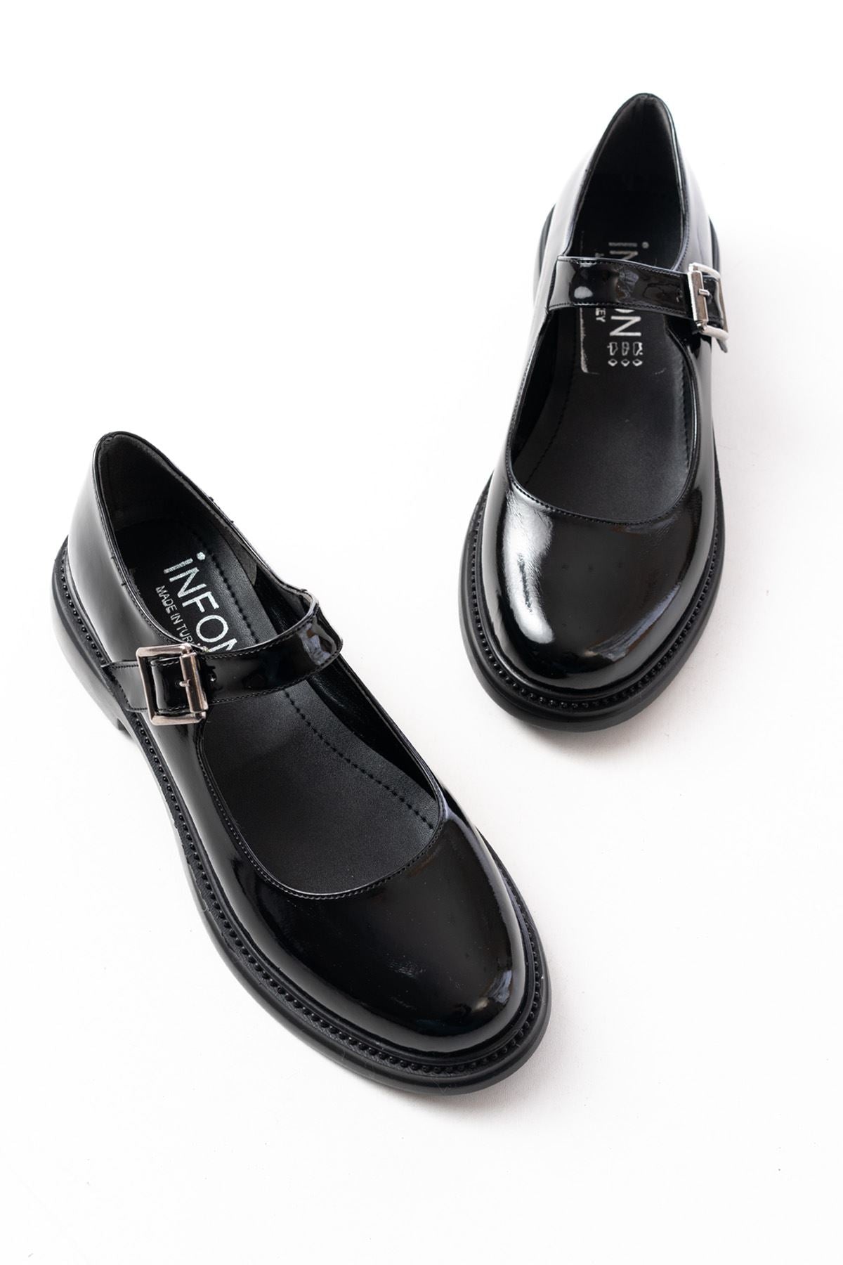 Ayakkabı Aşkı Siyah Rugan Günlük Bayan Ayakkabı