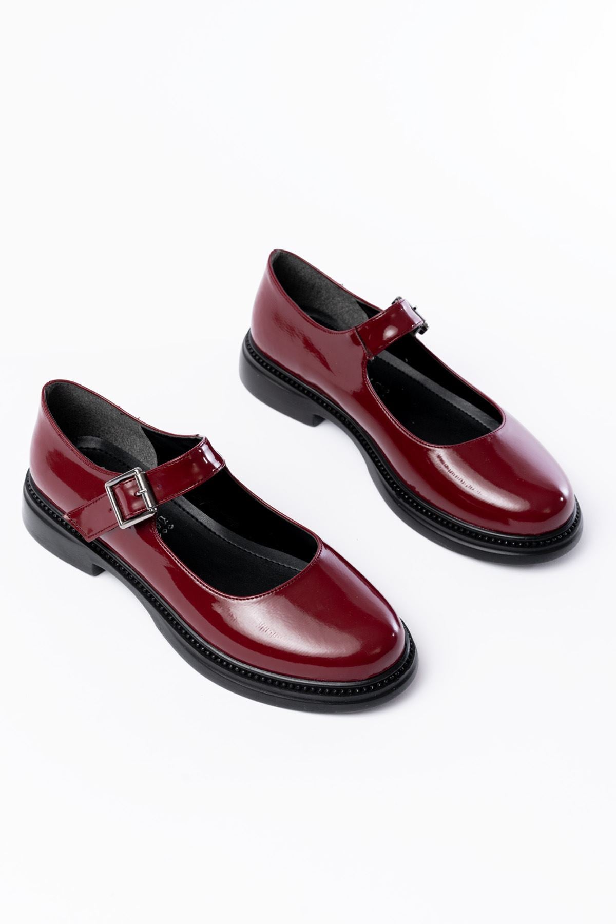 Ayakkabı Aşkı Bordo Rugan Günlük Bayan Ayakkabı