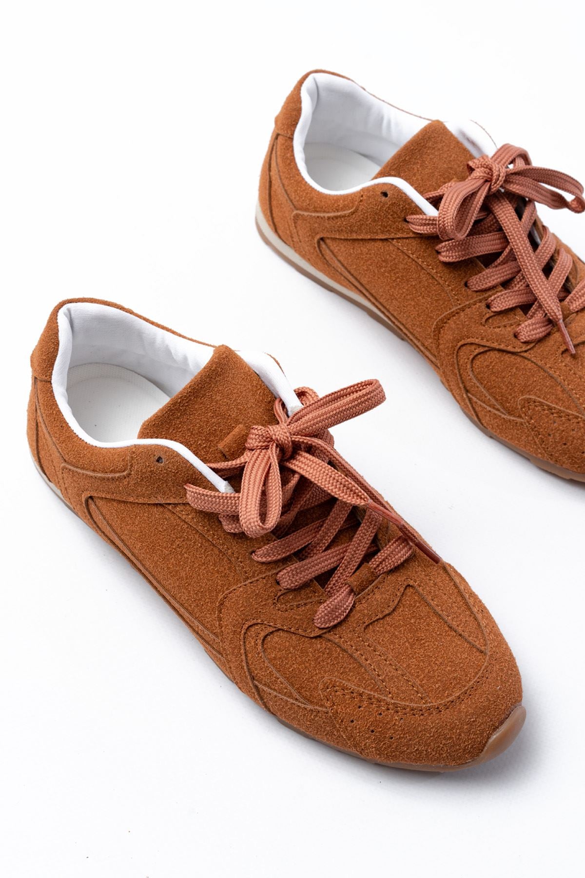 Ayakkabı Aşkı Taba Süet İnce Taban Günlük Spor Ayakkabı