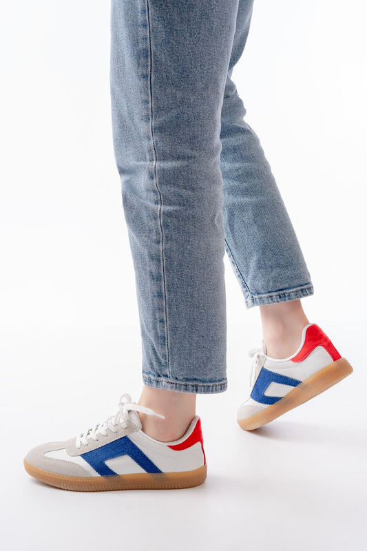 Ayakkabı Aşkı Beyaz Garni Bağcıklı Termo Taban Günlük Kadın Spor