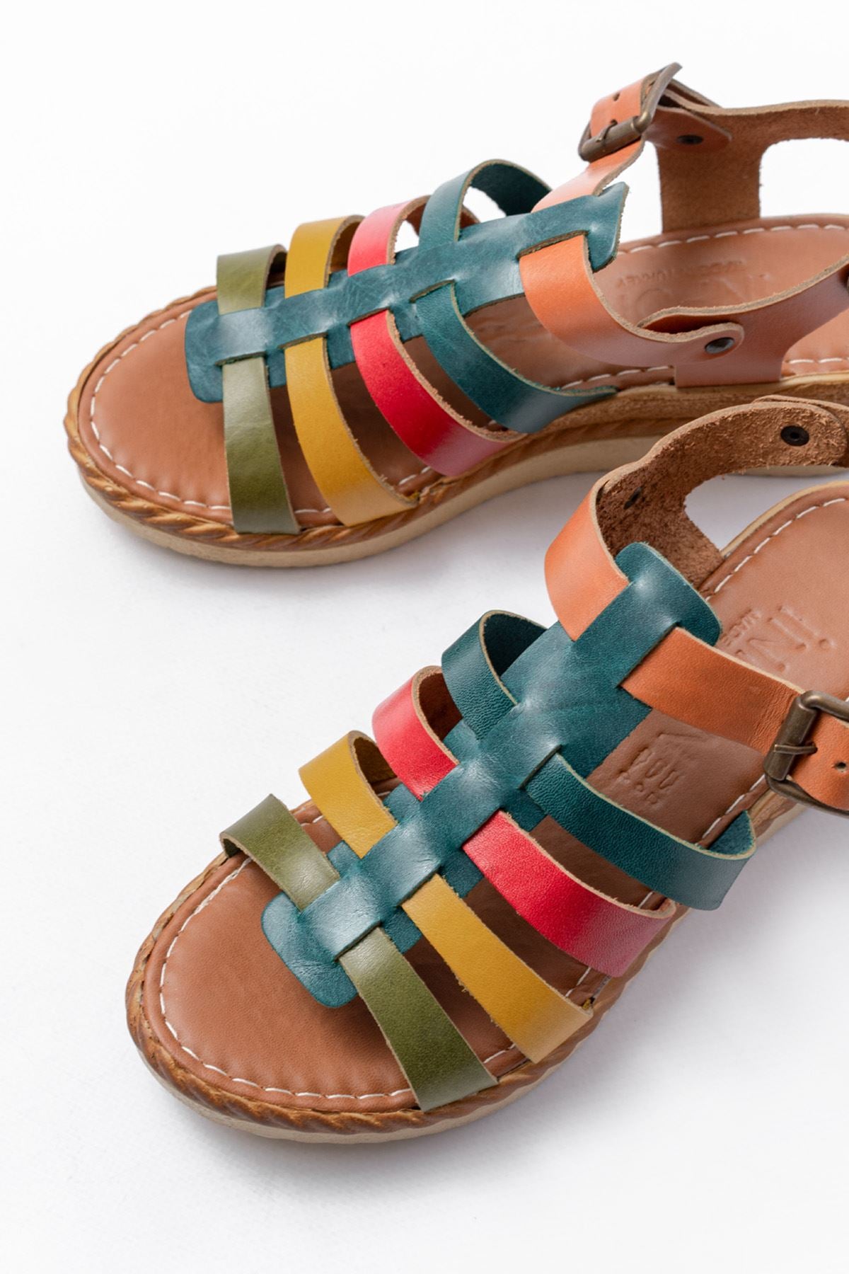 Ayakkabı Aşkı Multi Hakiki Deri Dolgu Topuklu Günlük Kadın Sandalet