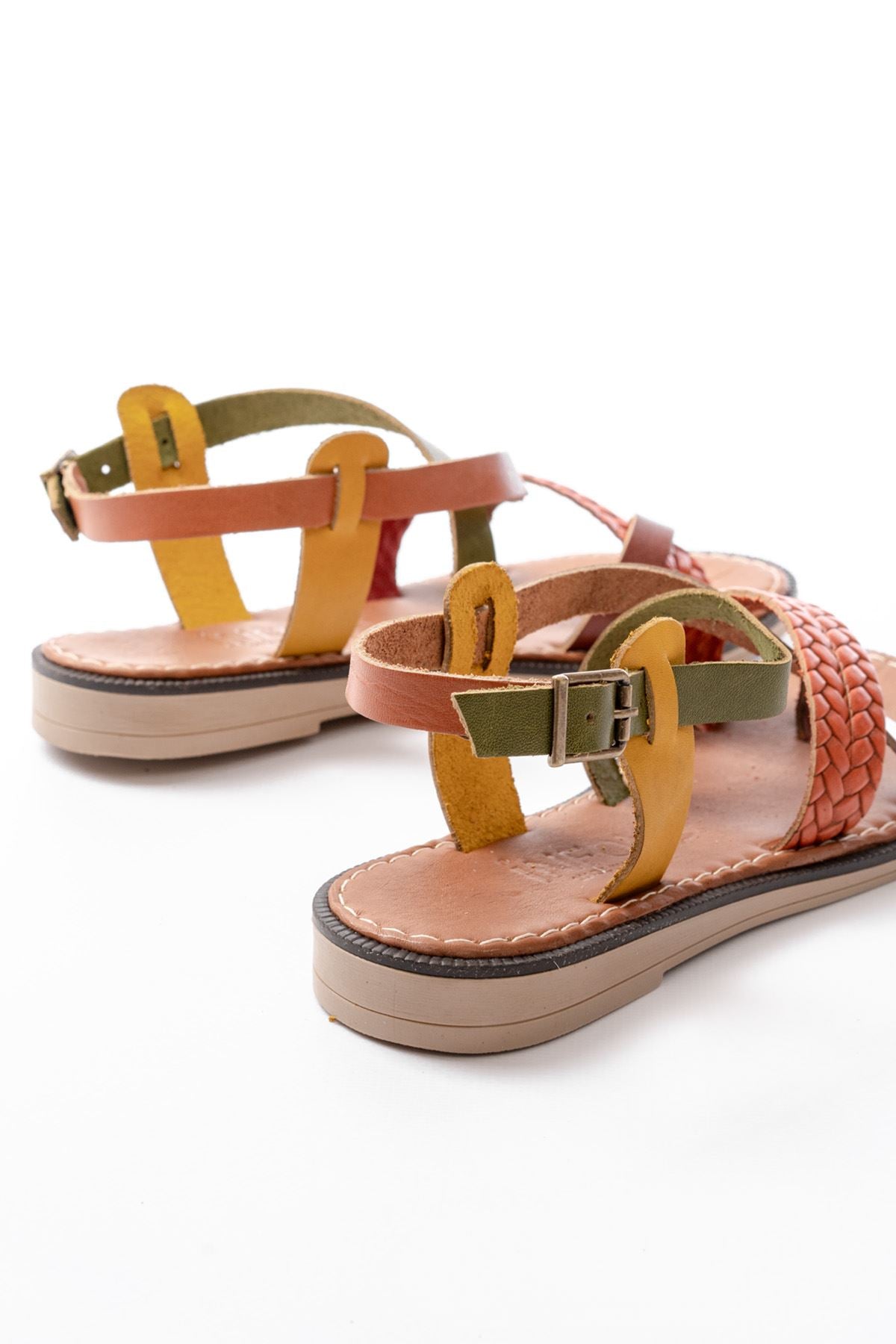 Ayakkabı Aşkı Multi Ortopedik Hakiki Deri Kadın Sandalet