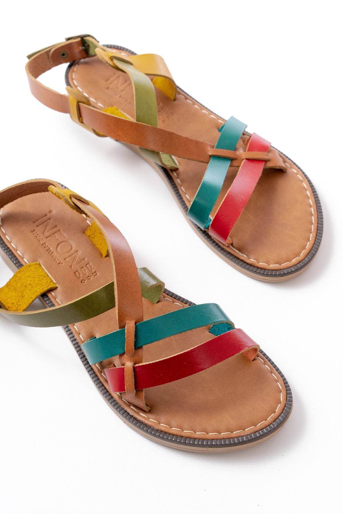 Ayakkabı Aşkı Multi Ortopedik Hakiki Deri Kadın Sandalet