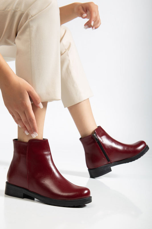 Ayakkabı Aşkı Bordo Yanki Günlük Kadın Bot