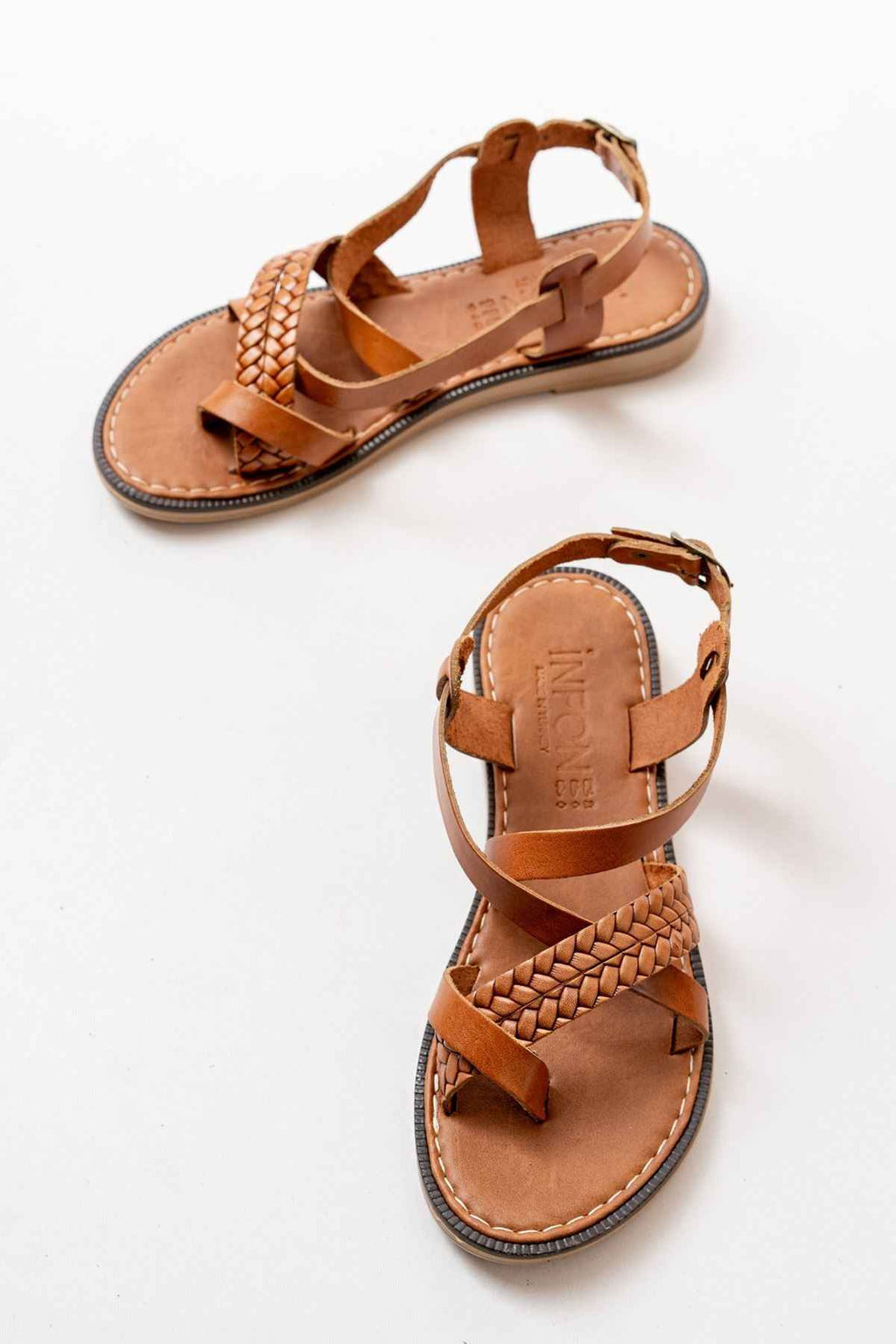 Ayakkabı Aşkı 205-09 Taba Ortopedik Hakiki Deri Kadın Sandalet