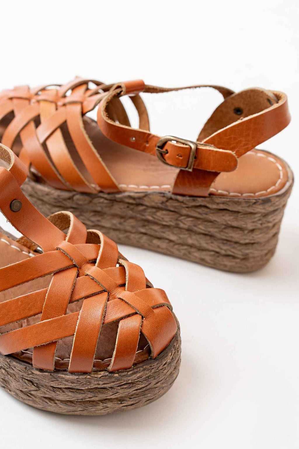 Ayakkabı Aşkı 684-02 Taba Ortopedik Hakiki Deri Dolgu Kadın Sandalet