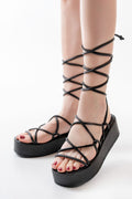 Ayakkabı Aşkı Siyah Dolgu Kadın Sandalet - Ayakkabı Aşkı