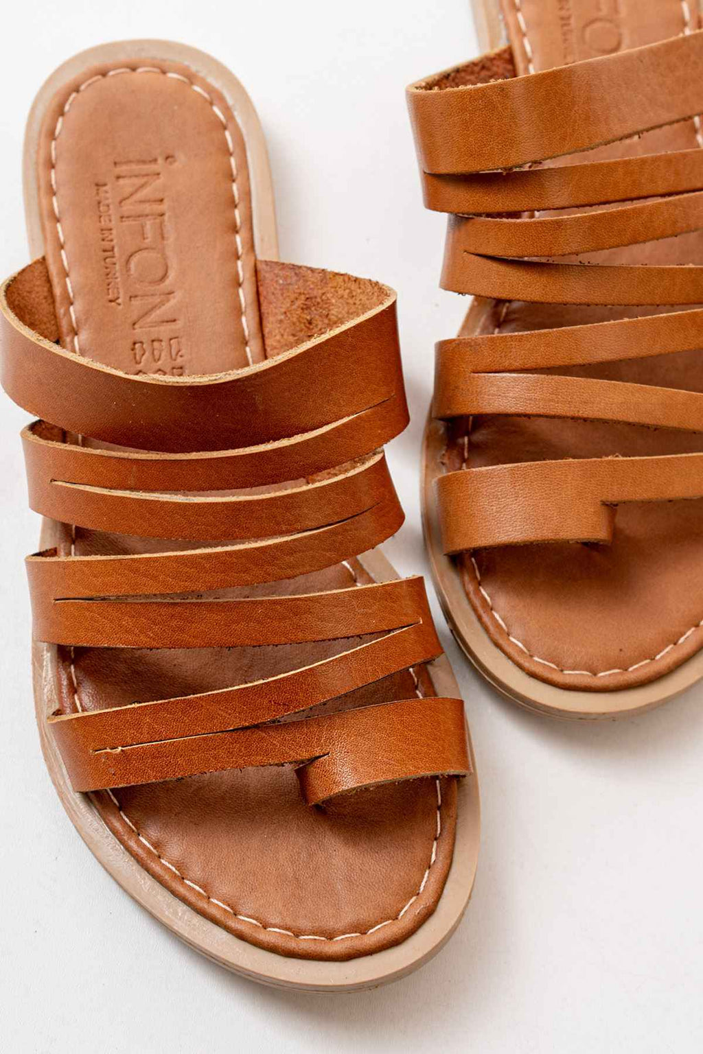 Ayakkabı Aşkı 169-082 Taba Ortopedik Hakiki Deri Kadın Terlik