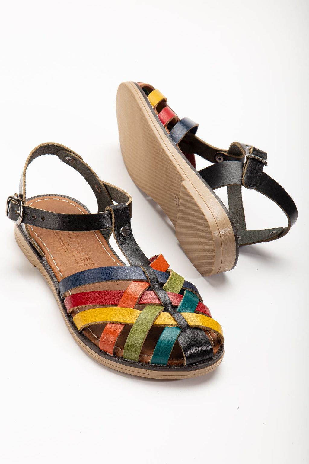 Ayakkabı Aşkı Siyah Multi Ortopedik Hakiki Deri Kadın Sandalet