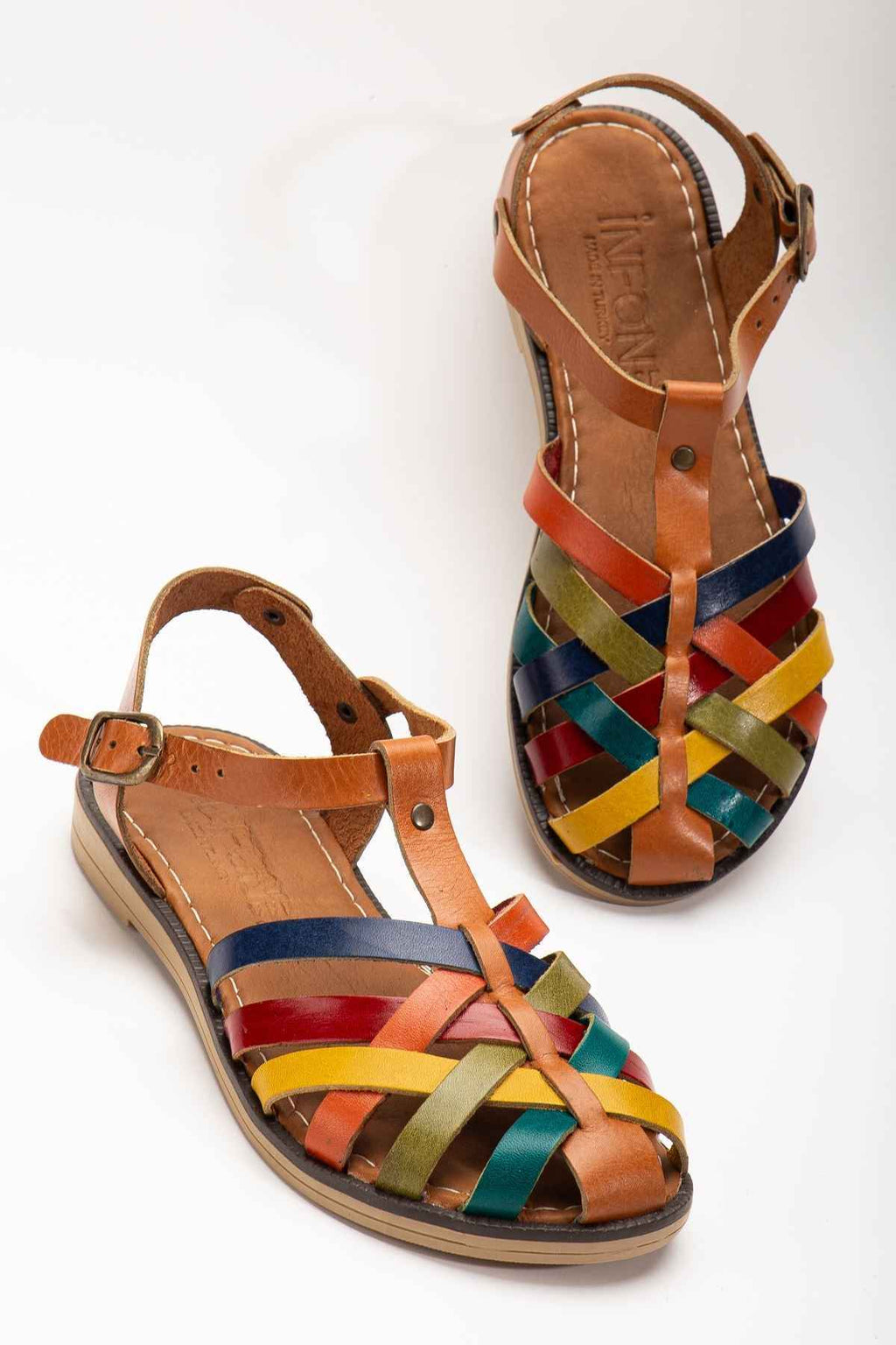 Ayakkabı Aşkı 205-02 Taba Multi Ortopedik Hakiki Deri Kadın Sandalet