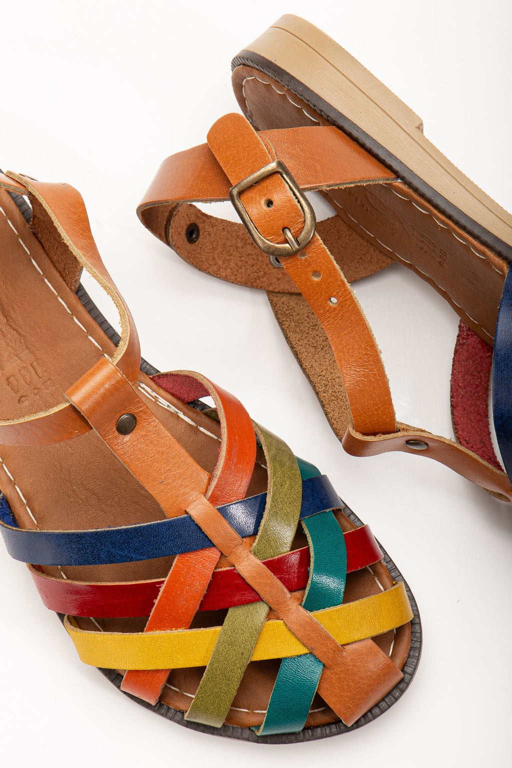 Ayakkabı Aşkı Taba Multi Ortopedik Hakiki Deri Kadın Sandalet