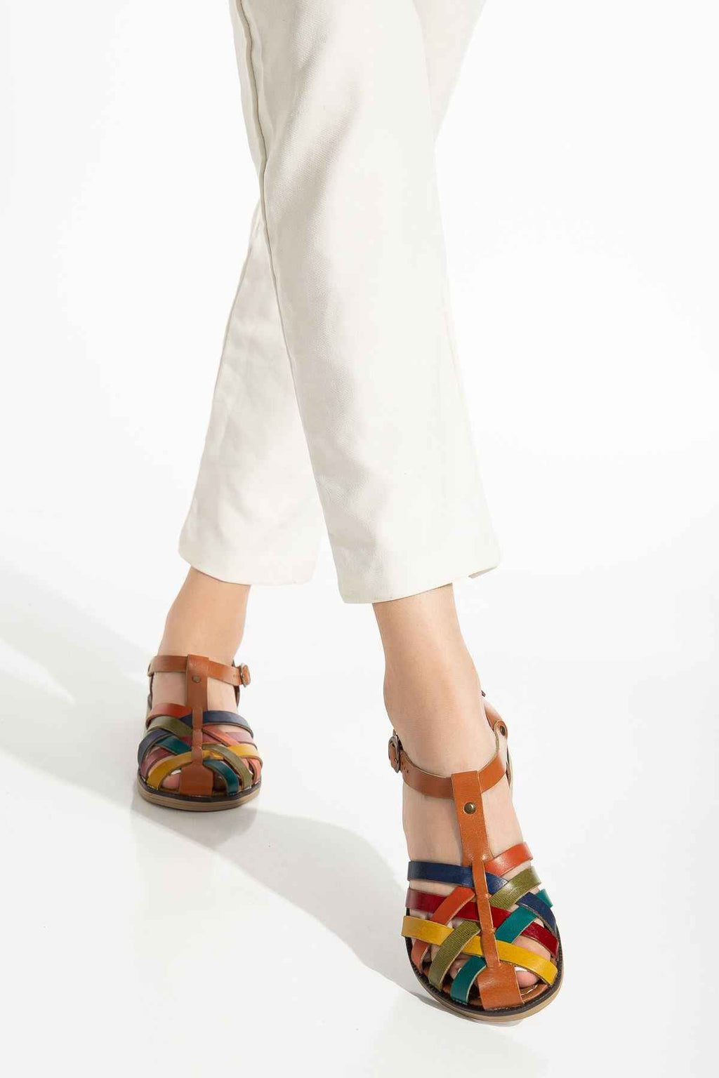 Ayakkabı Aşkı 205-02 Taba Multi Ortopedik Hakiki Deri Kadın Sandalet