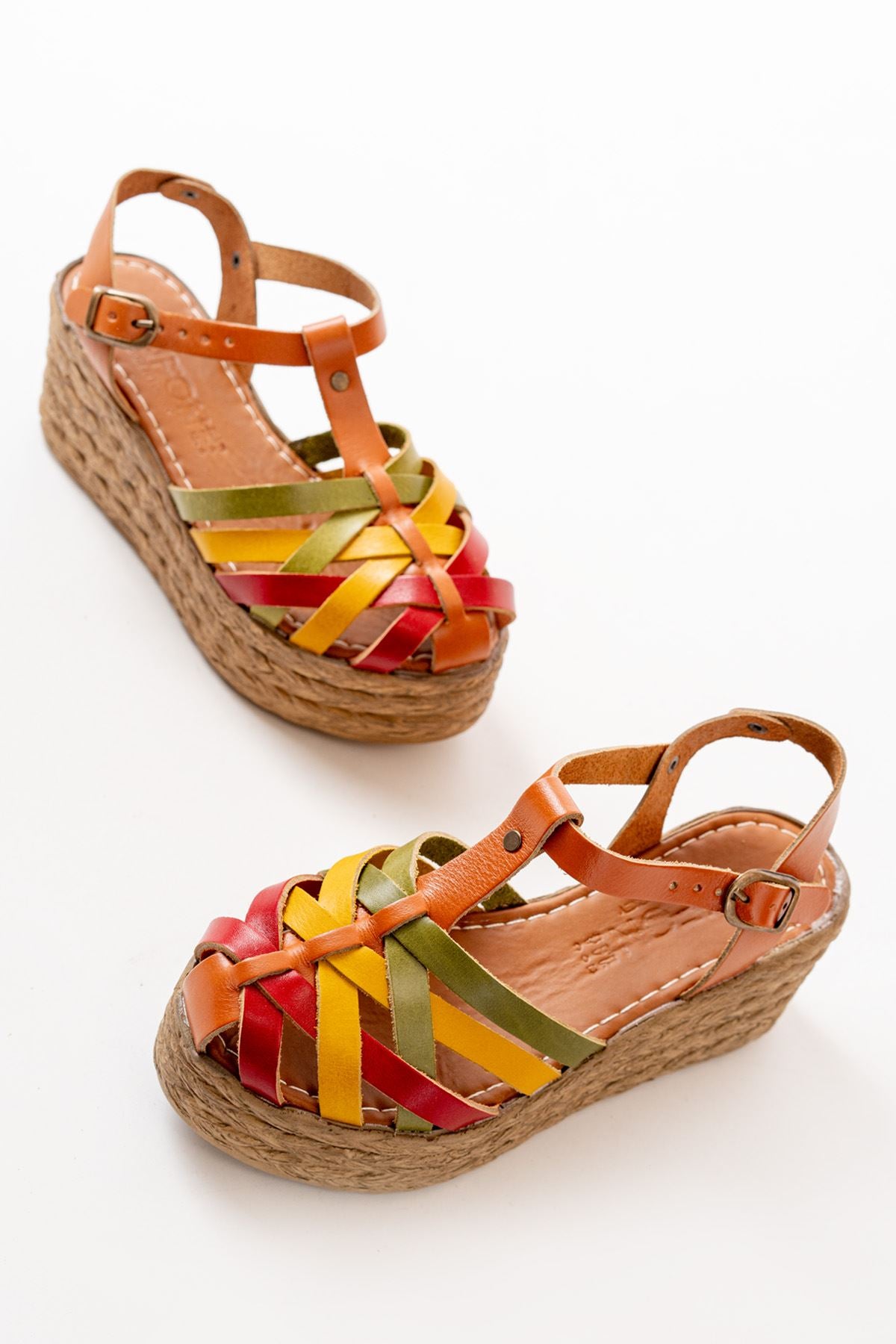 Ayakkabı Aşkı Multi Ortopedik Hakiki Deri Dolgu Kadın Sandalet - Ayakkabı Aşkı