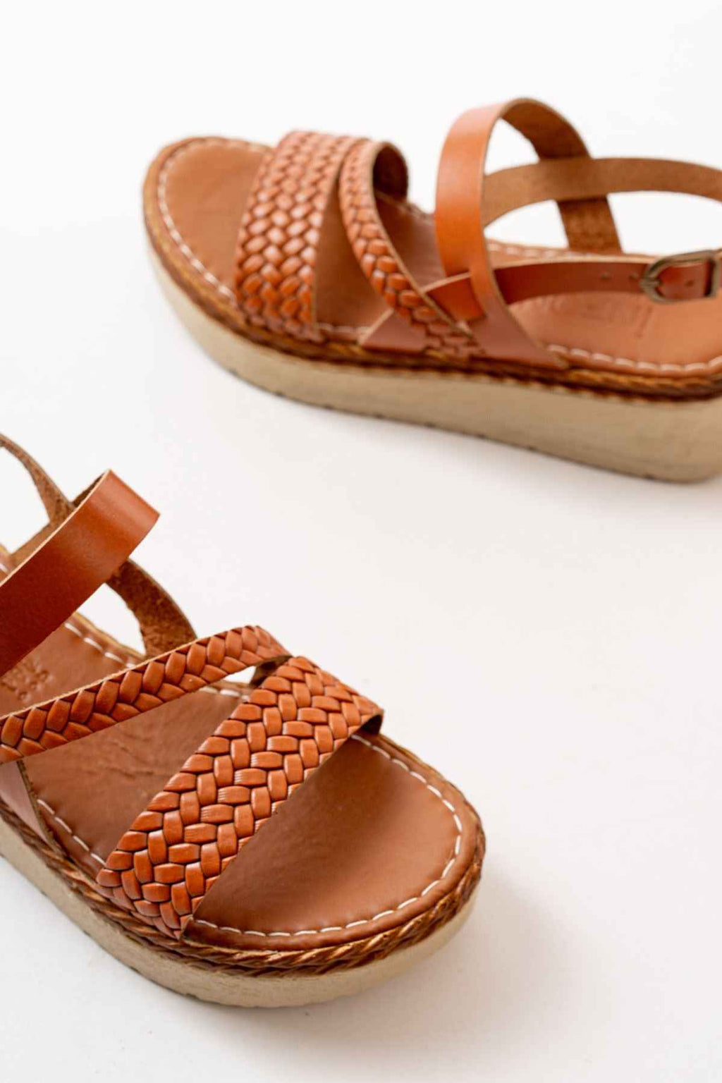 Ayakkabı Aşkı 730-152 Taba Ortopedik Hakiki Deri Dolgu Kadın Sandalet