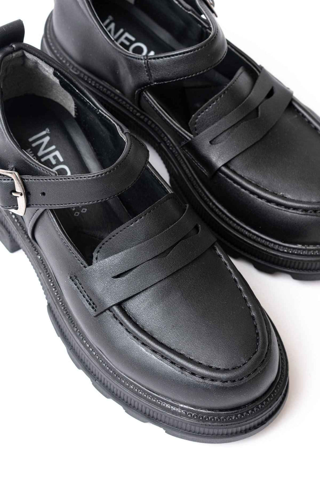 Ayakkabı Aşkı 745-771 Siyah Kadın Günlük Yüksek Tabanlı Loafer Ayakkabı