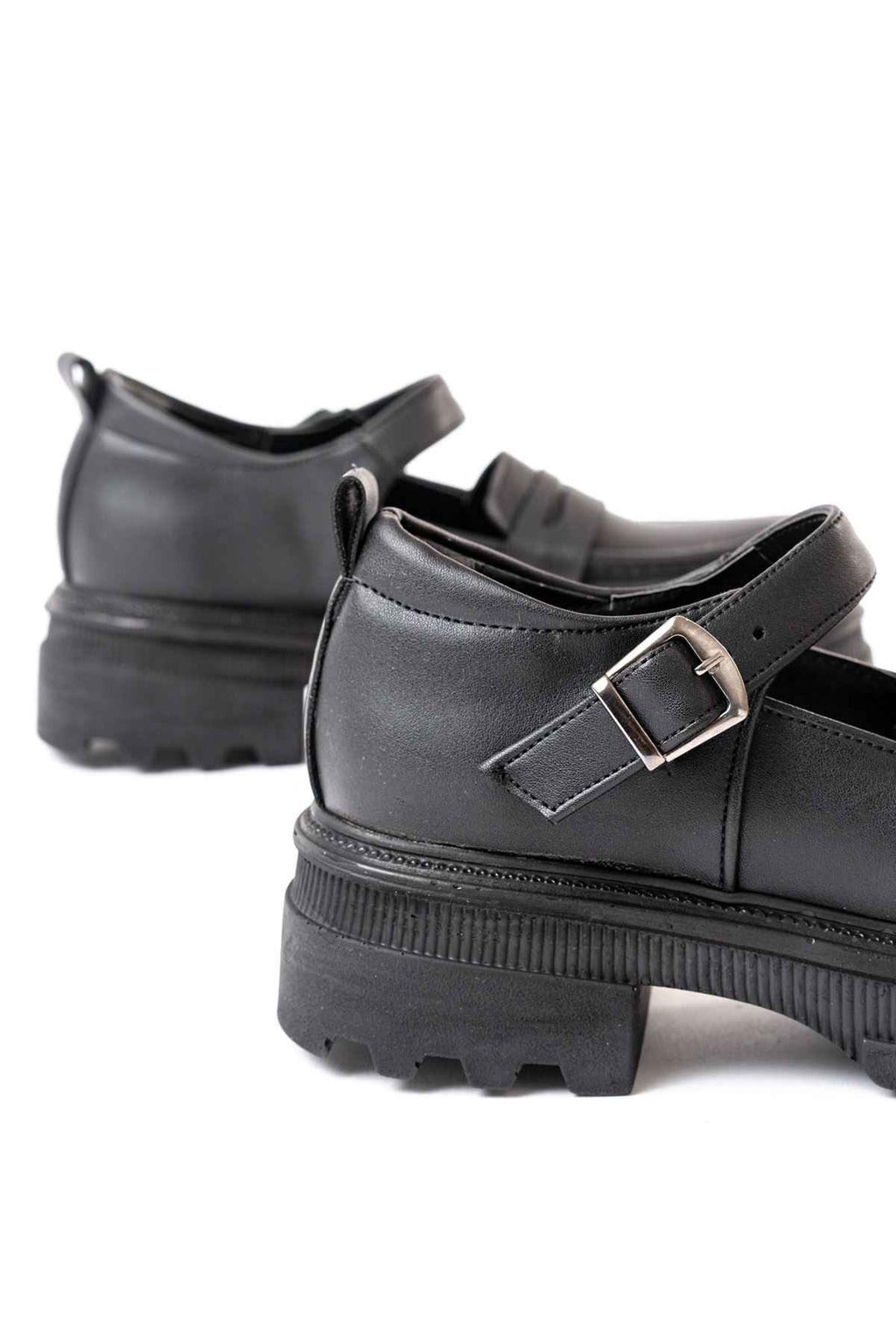 Ayakkabı Aşkı 745-771 Siyah Kadın Günlük Yüksek Tabanlı Loafer Ayakkabı