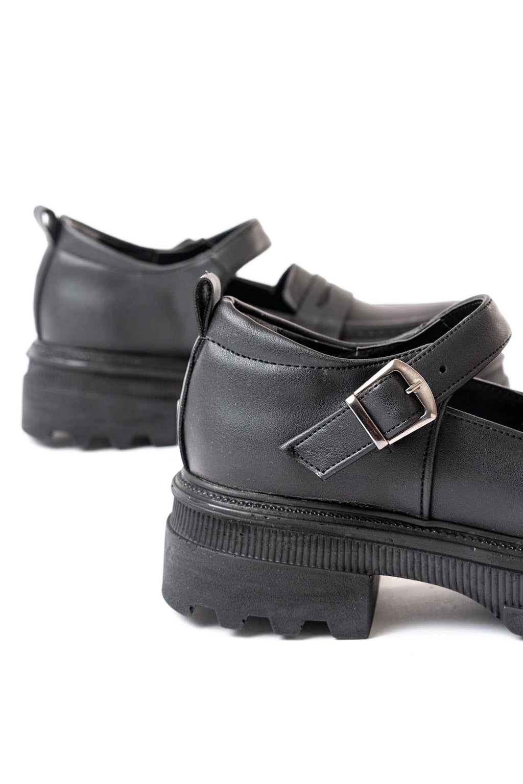 Ayakkabı Aşkı Siyah Kadın Günlük Yüksek Tabanlı Loafer Ayakkabı