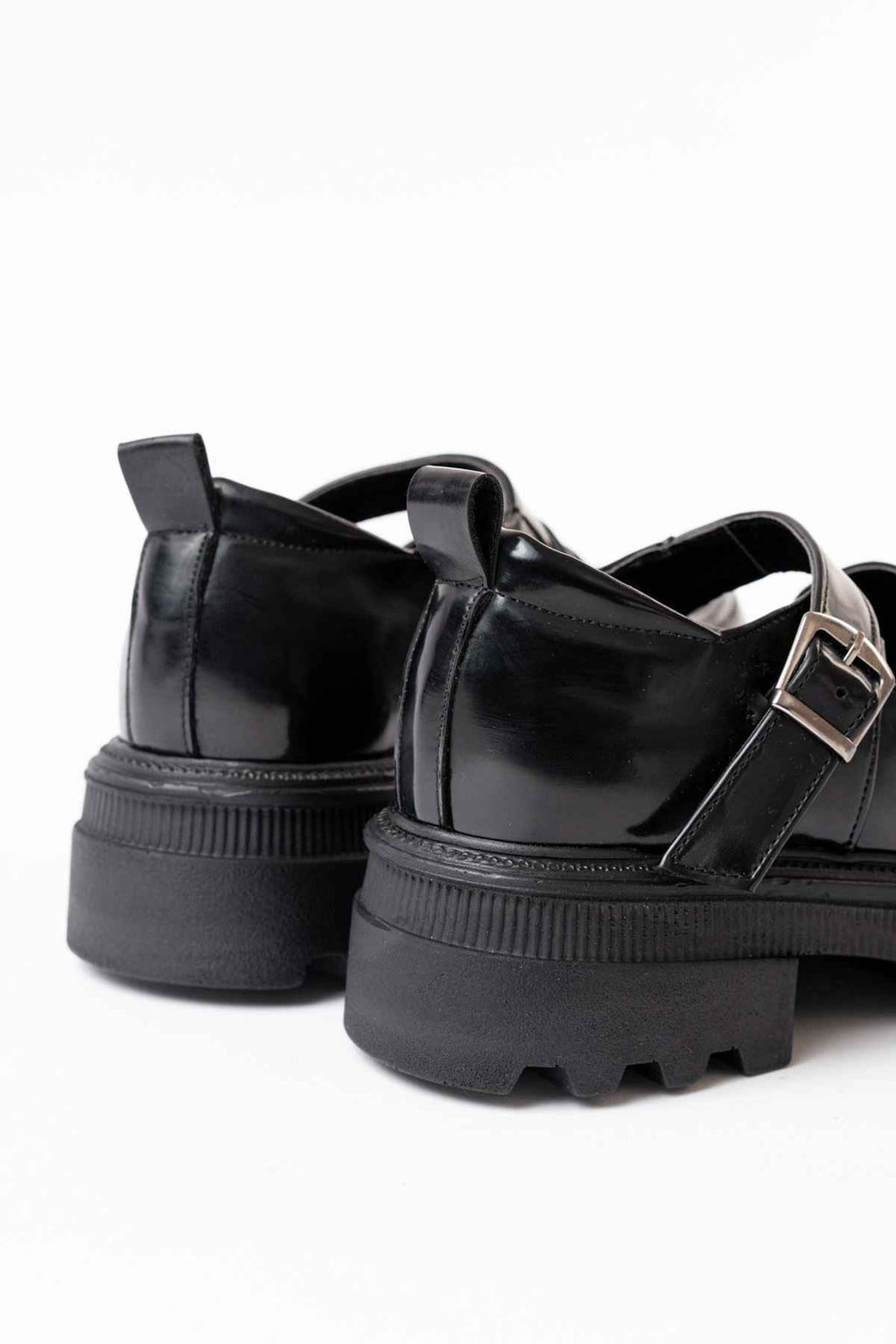 Ayakkabı Aşkı 745-771 Siyah Rugan Günlük Yüksek Tabanlı Loafer Ayakkabı