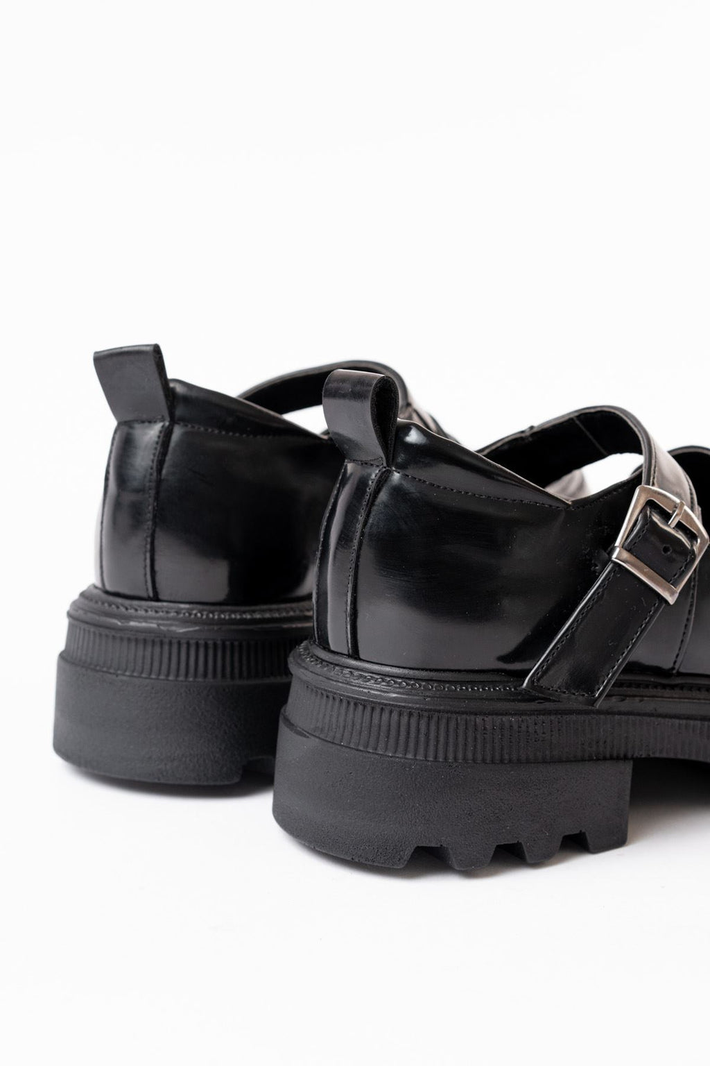 Ayakkabı Aşkı Siyah Rugan Günlük Yüksek Tabanlı Loafer Ayakkabı