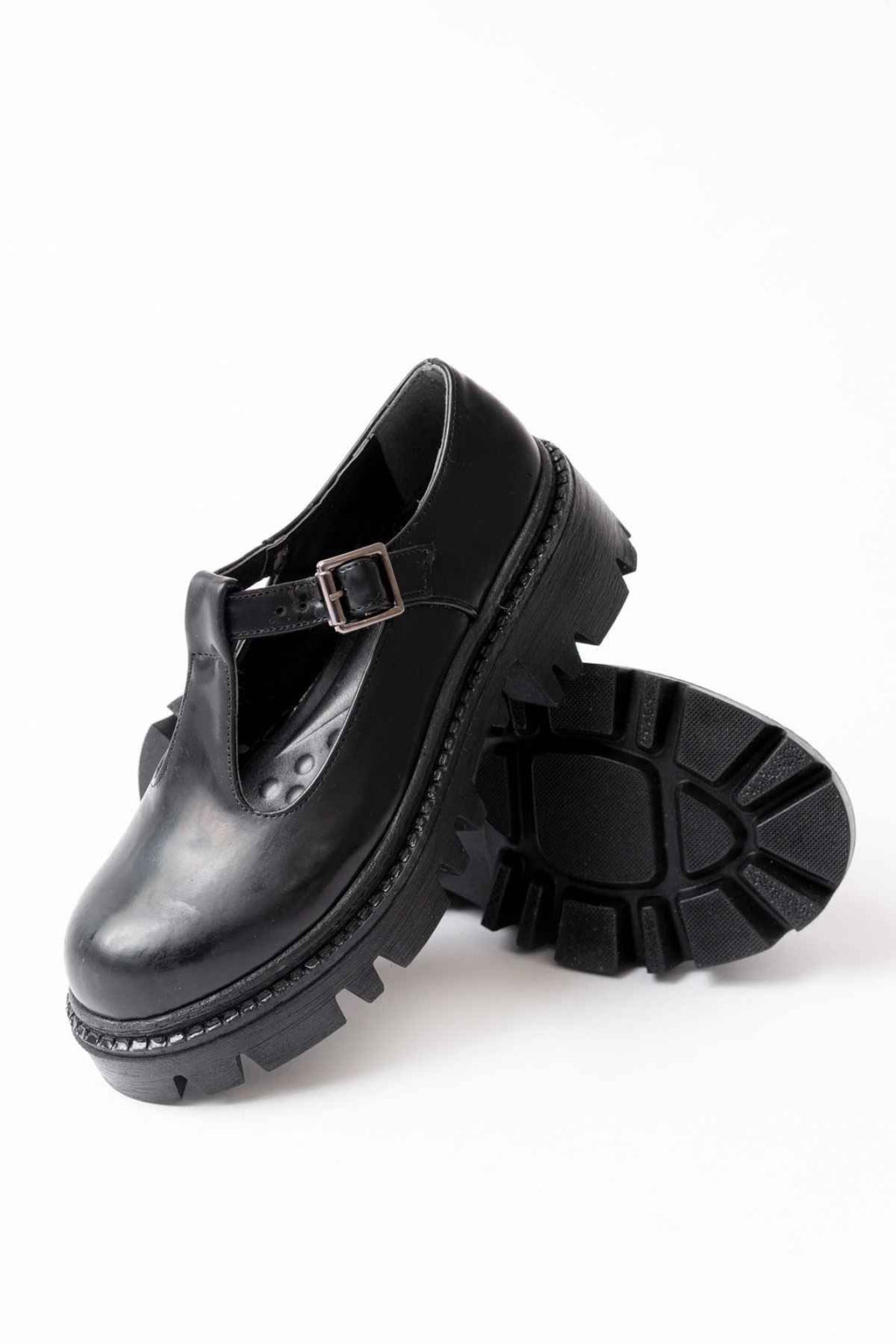 Ayakkabı Aşkı 868-757 Siyah Rugan Günlük Yüksek Tabanlı Loafer Ayakkabı