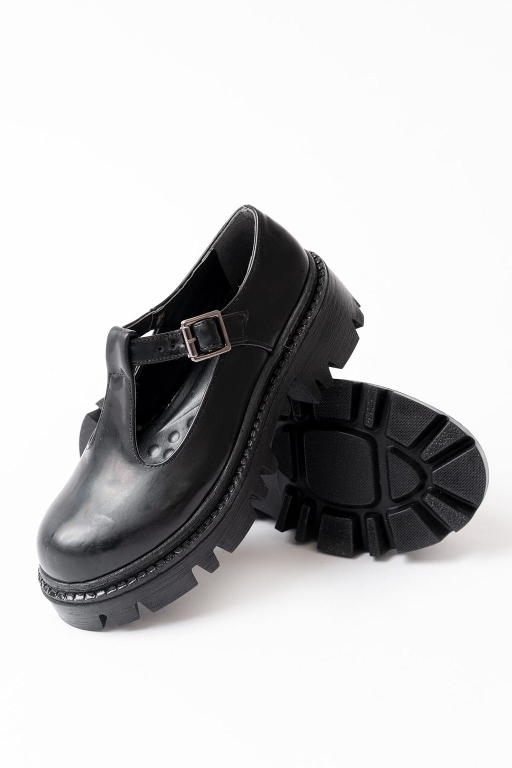 Ayakkabı Aşkı Siyah Rugan Günlük Yüksek Tabanlı Loafer Ayakkabı