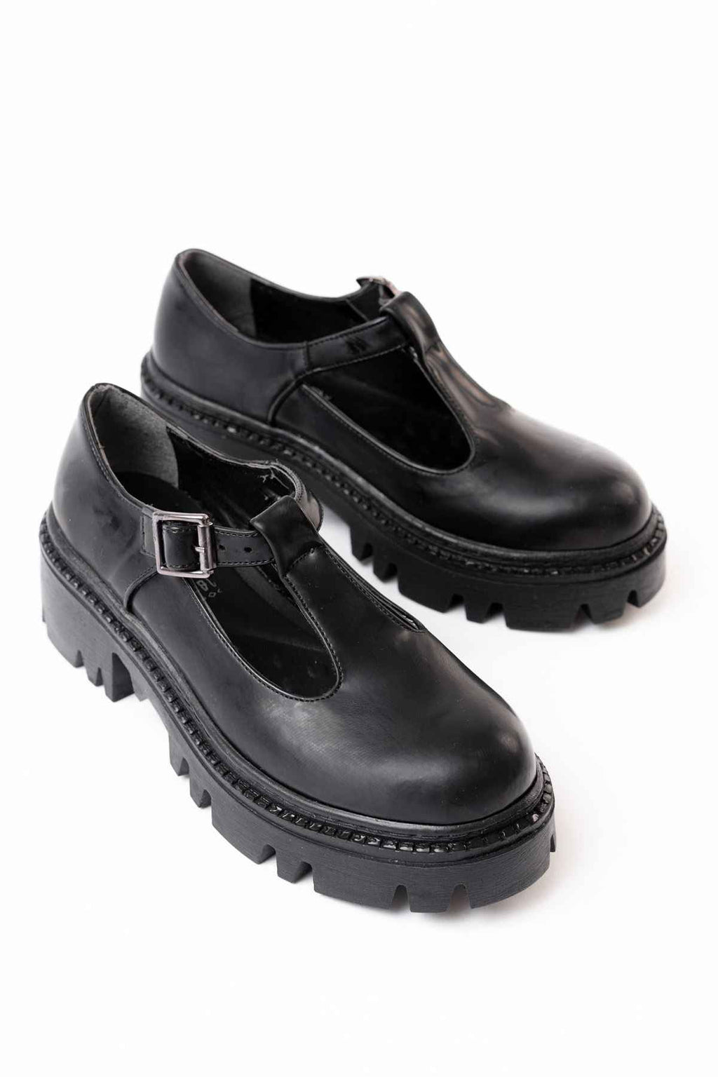 Ayakkabı Aşkı 868-757 Siyah Rugan Günlük Yüksek Tabanlı Loafer Ayakkabı