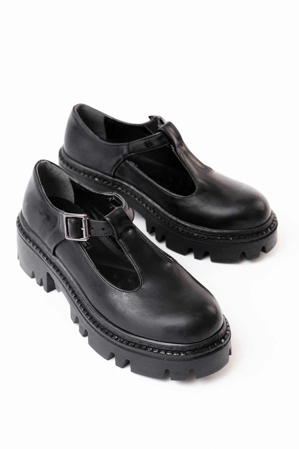 Ayakkabı Aşkı Siyah Rugan Günlük Yüksek Tabanlı Loafer Ayakkabı