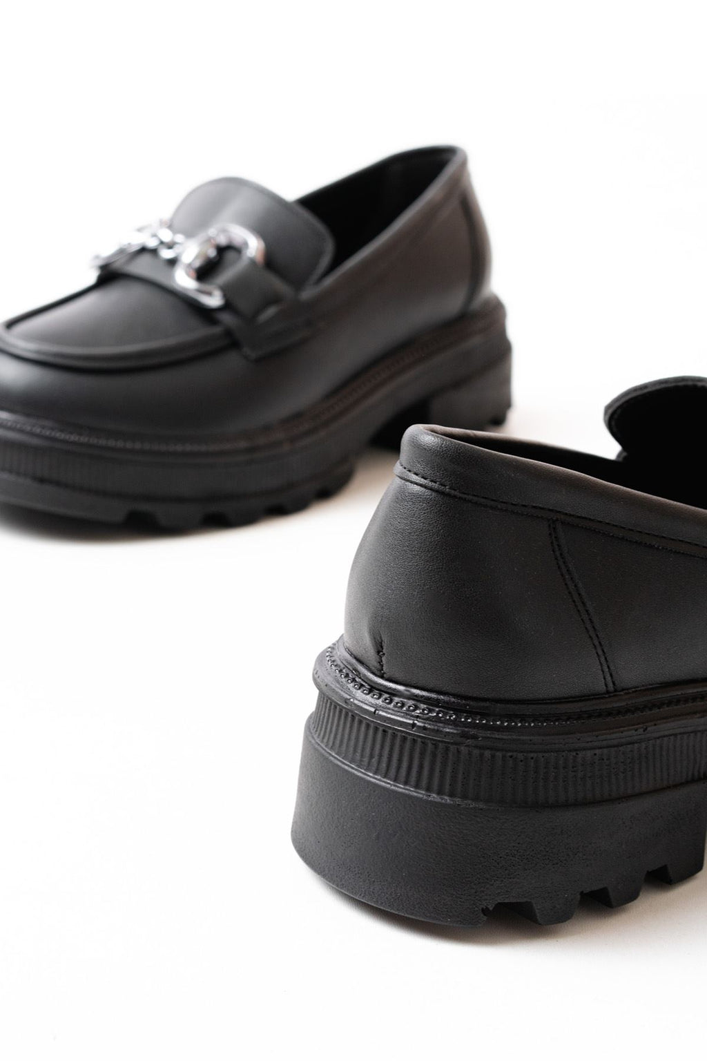 Ayakkabı Aşkı Siyah Günlük Yüksek Tabanlı Loafer Ayakkabı