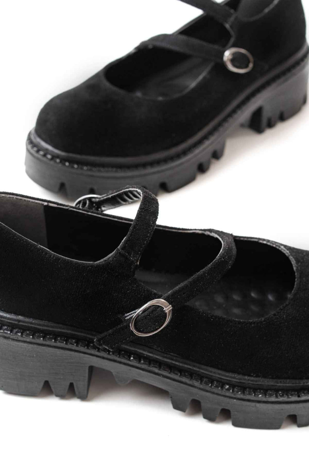 Ayakkabı Aşkı 868-756 Siyah Süet Günlük Yüksek Tabanlı Loafer Ayakkabı