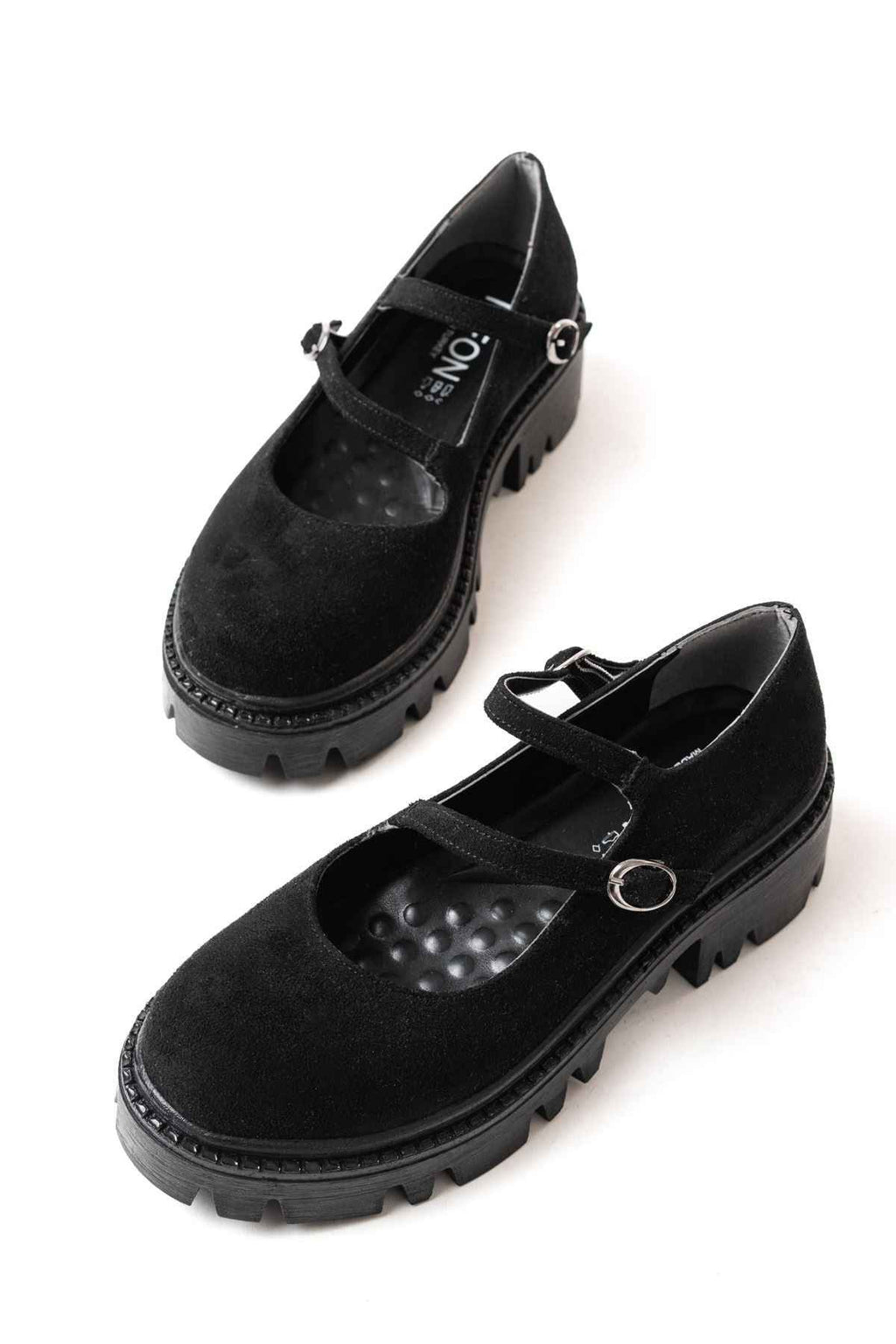 Ayakkabı Aşkı 868-756 Siyah Süet Günlük Yüksek Tabanlı Loafer Ayakkabı