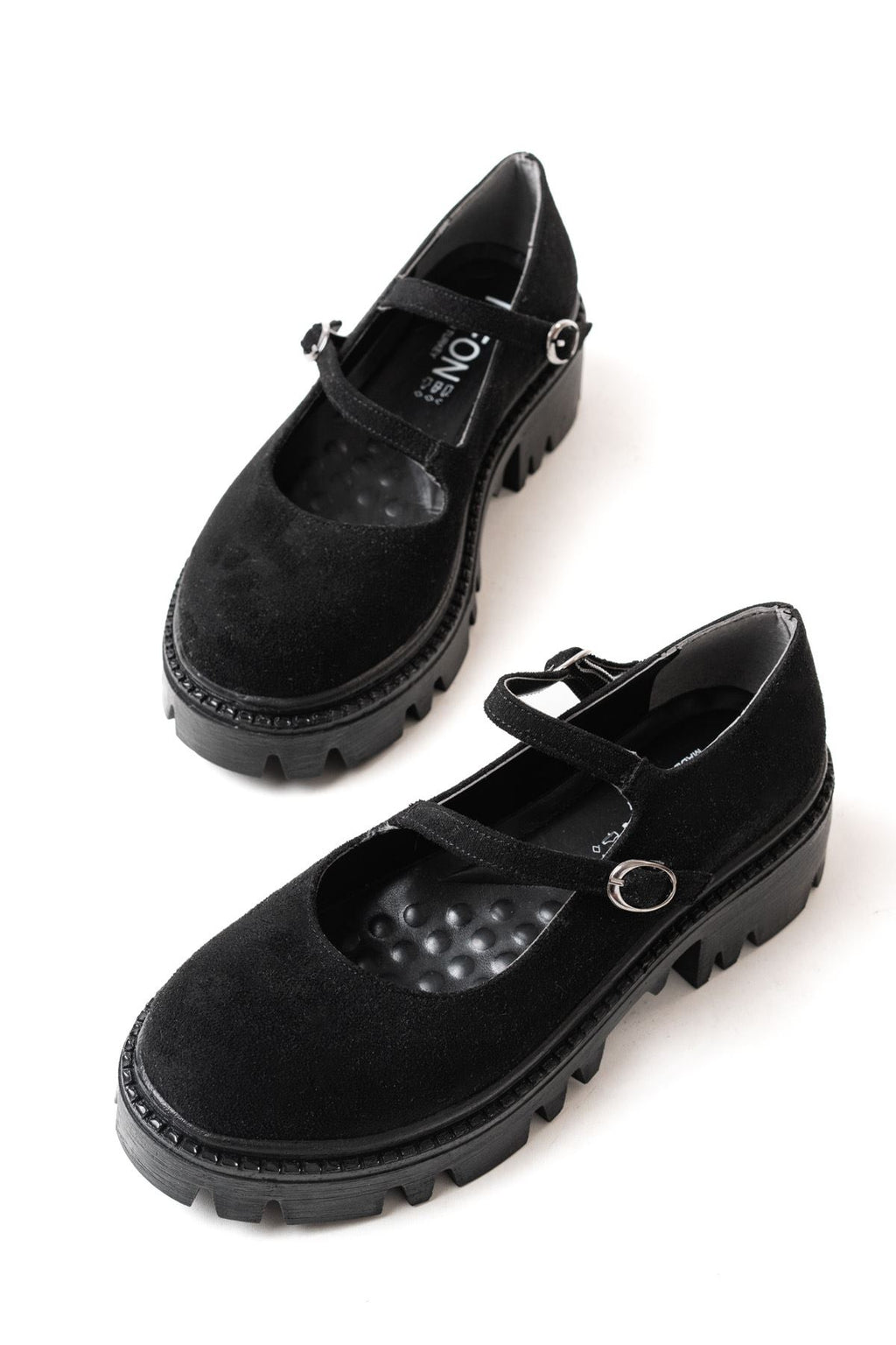 Ayakkabı Aşkı Siyah Süet Günlük Yüksek Tabanlı Loafer Ayakkabı