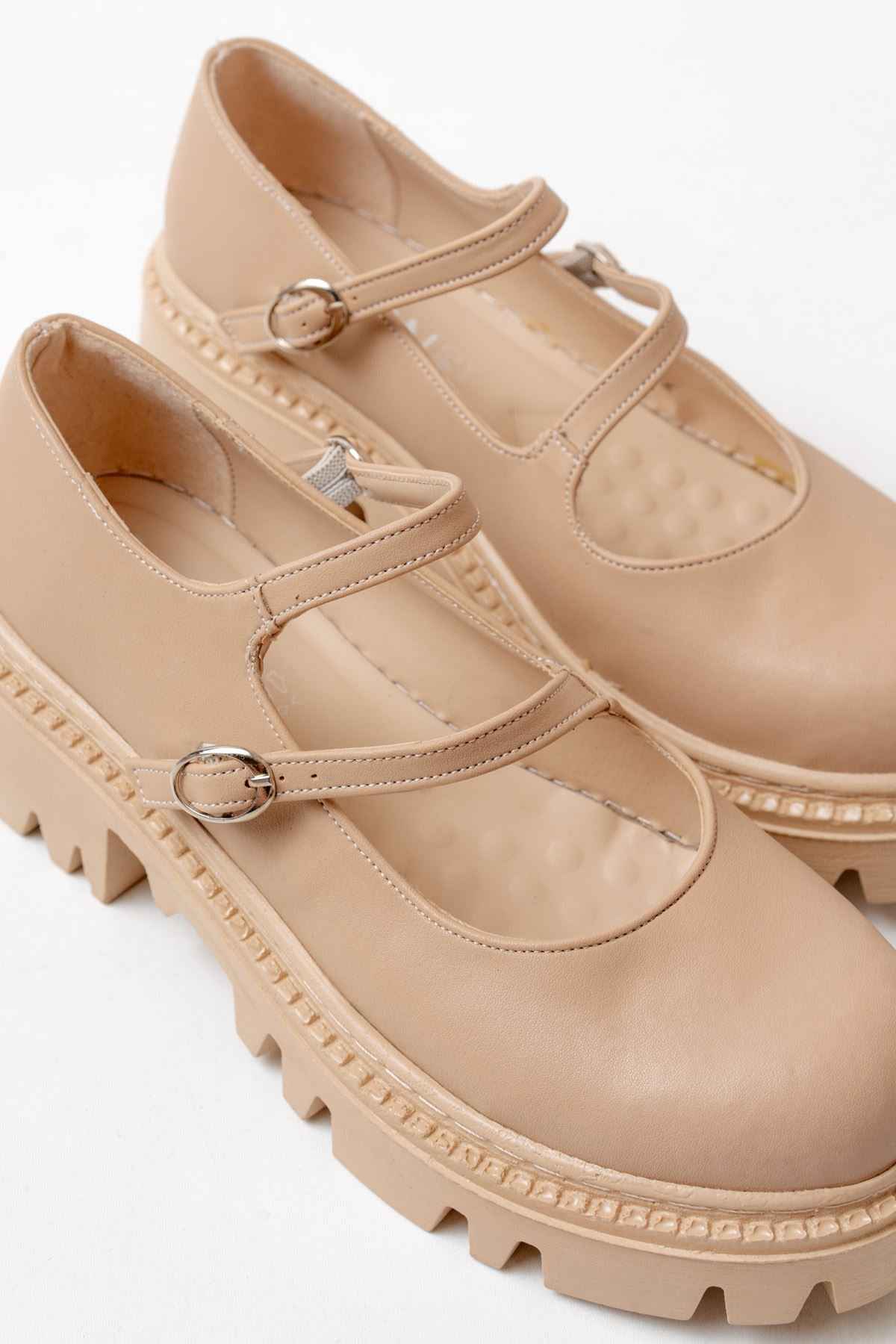 Ayakkabı Aşkı 868-756 Nut Günlük Yüksek Tabanlı Loafer Ayakkabı