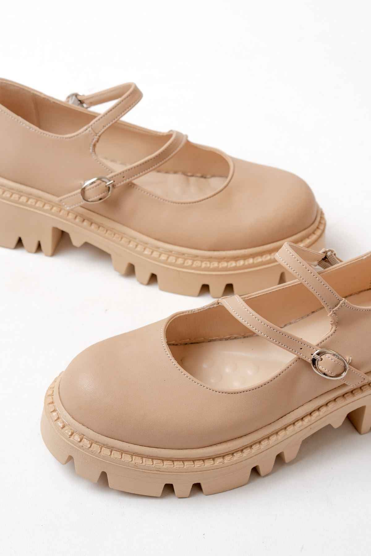 Ayakkabı Aşkı 868-756 Nut Günlük Yüksek Tabanlı Loafer Ayakkabı