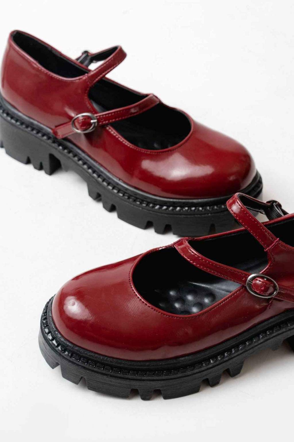 Ayakkabı Aşkı 868-756 Bordo Rugan Günlük Yüksek Tabanlı Loafer Ayakkabı