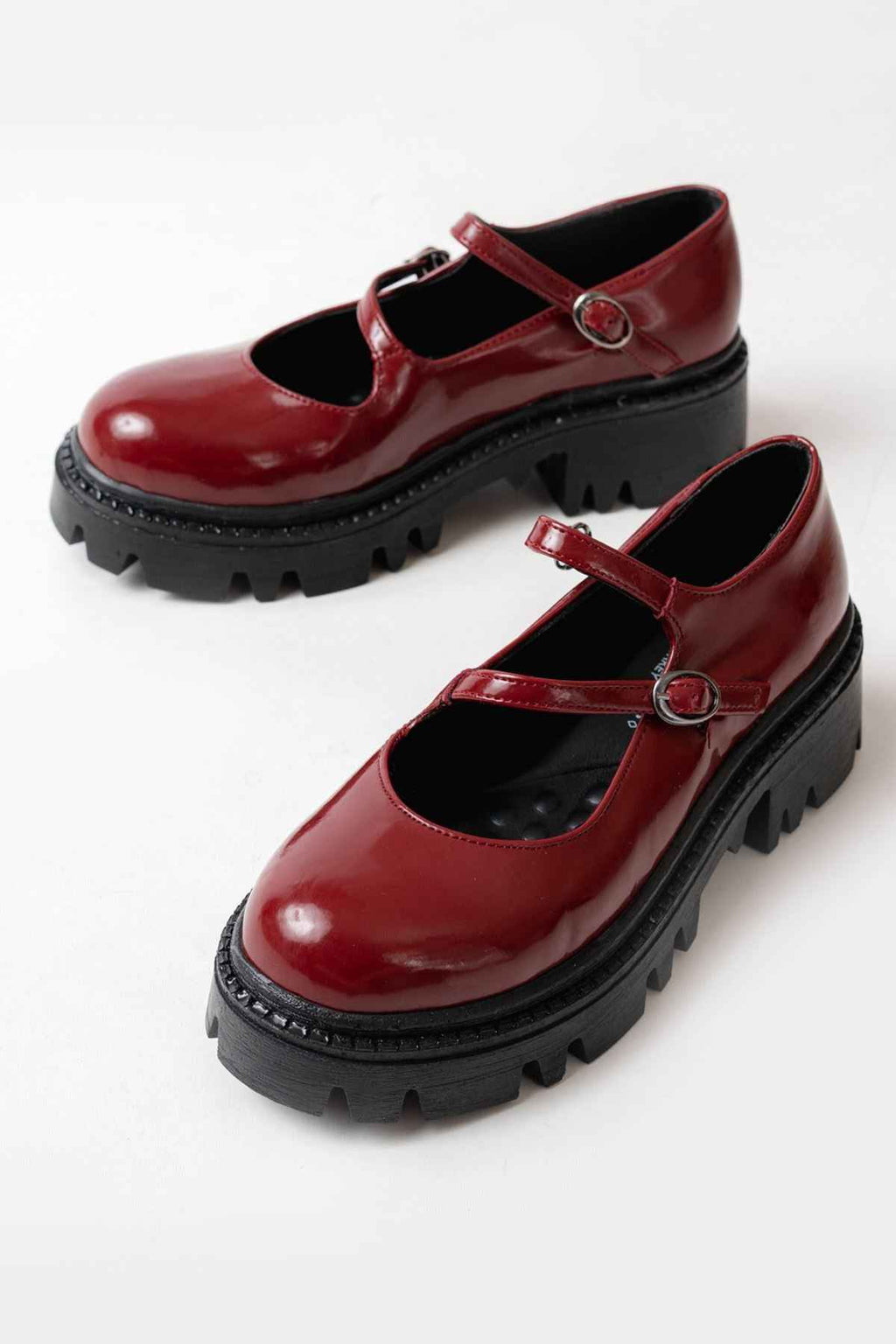 Ayakkabı Aşkı 868-756 Bordo Rugan Günlük Yüksek Tabanlı Loafer Ayakkabı