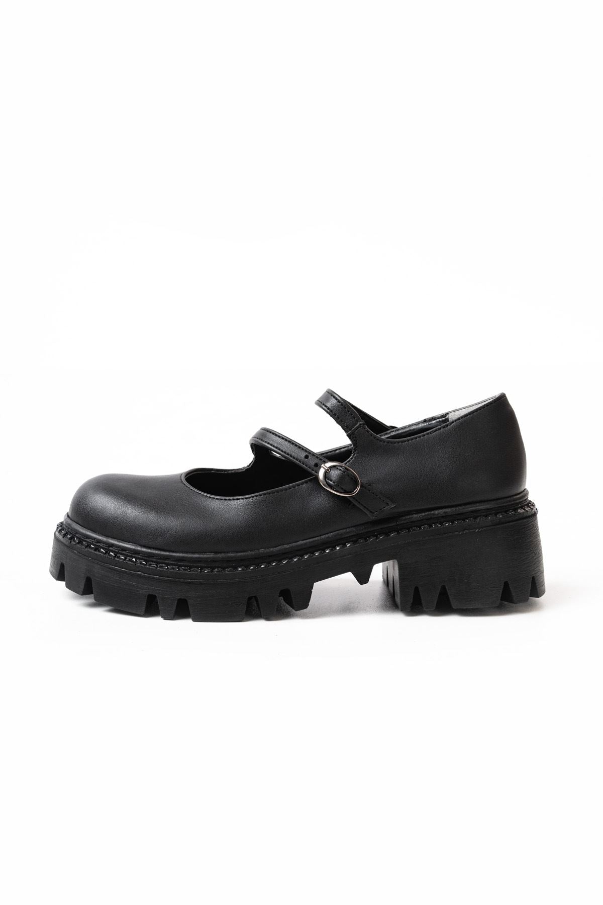 Ayakkabı Aşkı Siyah Günlük Yüksek Tabanlı Loafer Ayakkabı
