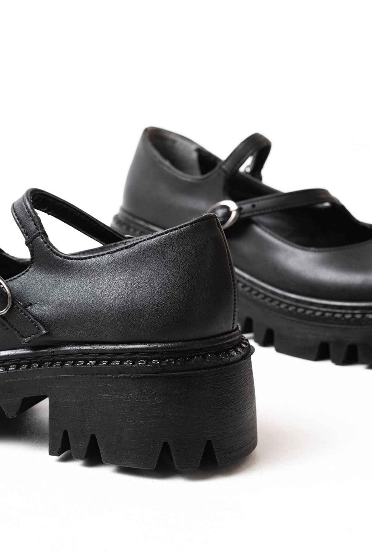 Ayakkabı Aşkı 868-756 Siyah Günlük Yüksek Tabanlı Loafer Ayakkabı