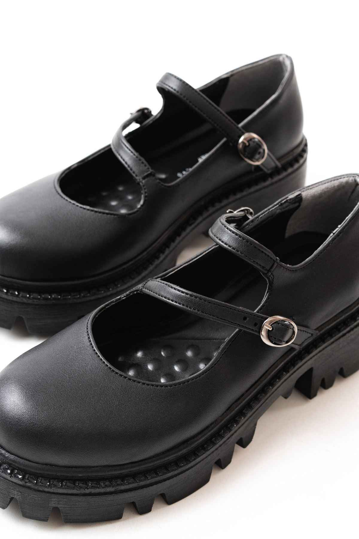 Ayakkabı Aşkı 868-756 Siyah Günlük Yüksek Tabanlı Loafer Ayakkabı