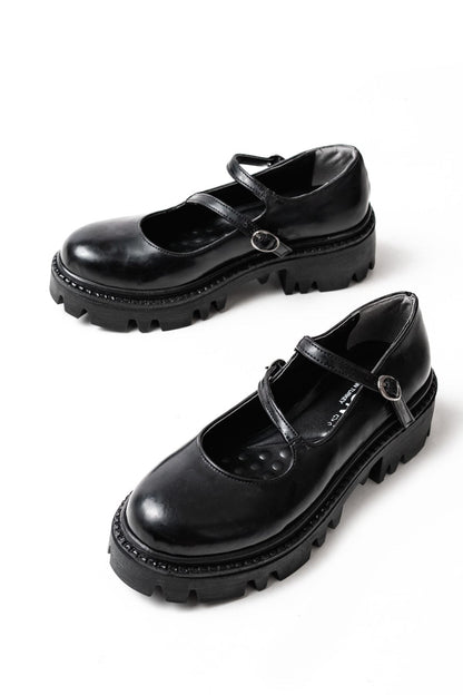 Ayakkabı Aşkı Siyah Rugan Günlük Yüksek Tabanlı Loafer Ayakkabı