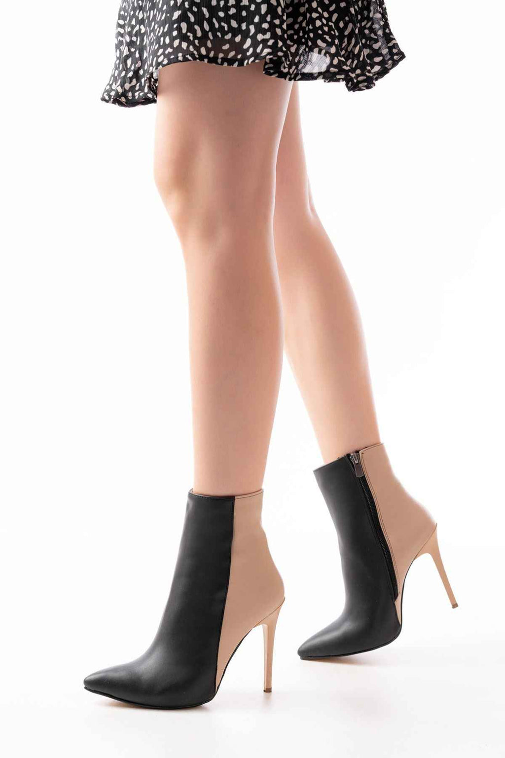 Ayakkabı Aşkı Ls-216 Siyah Yüksek Ince Topuklu Fermuarlı Kadın Bot