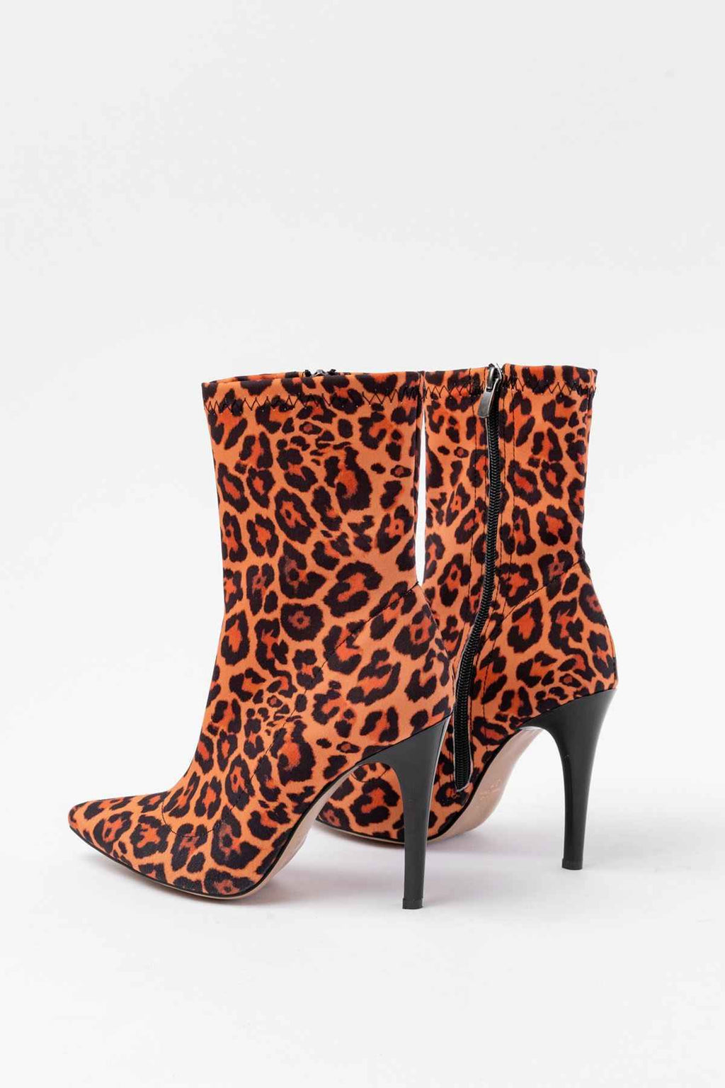 Ayakkabı Aşkı Vrt-4811 Leopar Yüksek Ince Topuklu Fermuarlı Kadın Bot