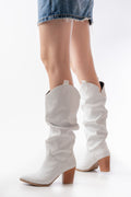 Ayakkabı Aşkı Beyaz Günlük Kadın Çizme - Ayakkabı Aşkı