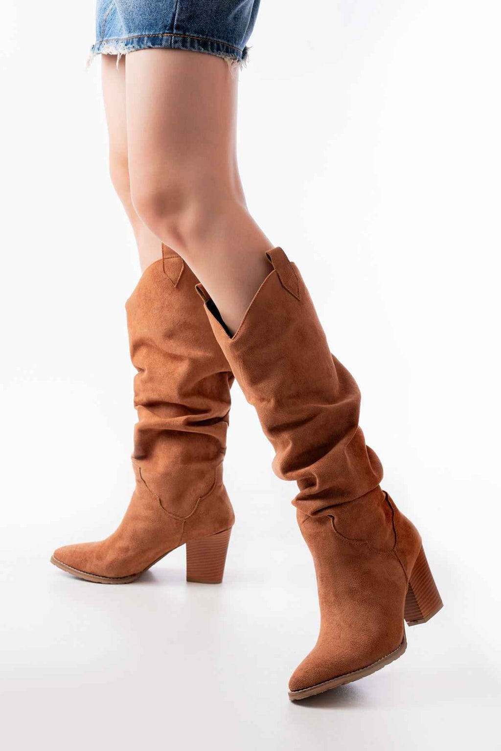 Ayakkabı Aşkı Ls-1884 Taba Süet Günlük Kadın Çizme