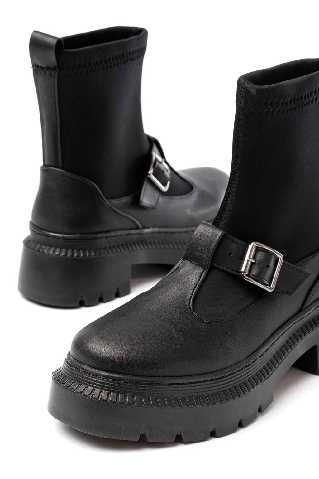 Ayakkabı Aşkı 236-2034 Siyah Streç Günlük Kadın Bot